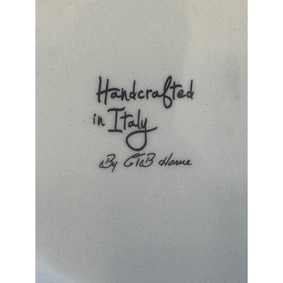 Set Of 5 Plates By GTB Home Handcrafted In Italy With Poppy  Floral Design 8.5" - Picture 6 of 7